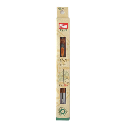 223731| 6" Tunisian Crochet Hook, interchangeable, wood, US N (10mm)