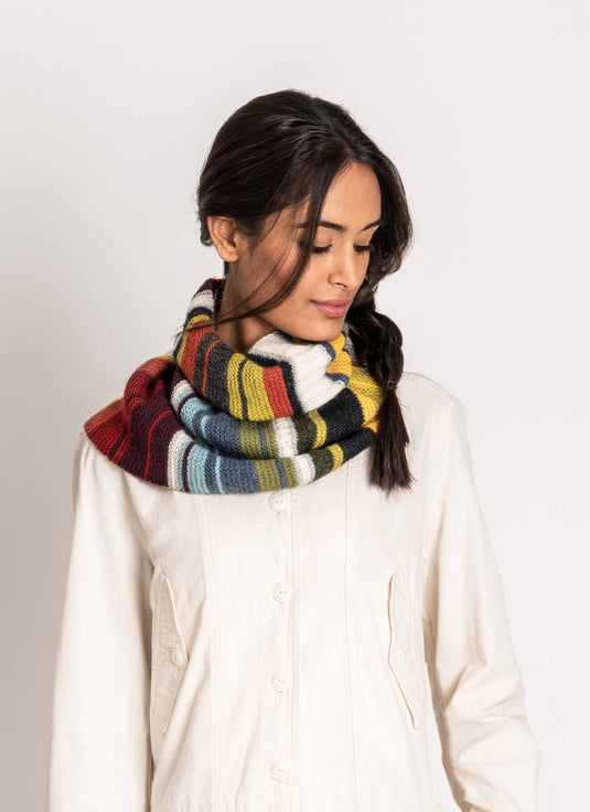 BSF-202127|Blue Sky Fibers 14 Color Woolstock Light Cowl Pattern, Free PDF Pattern