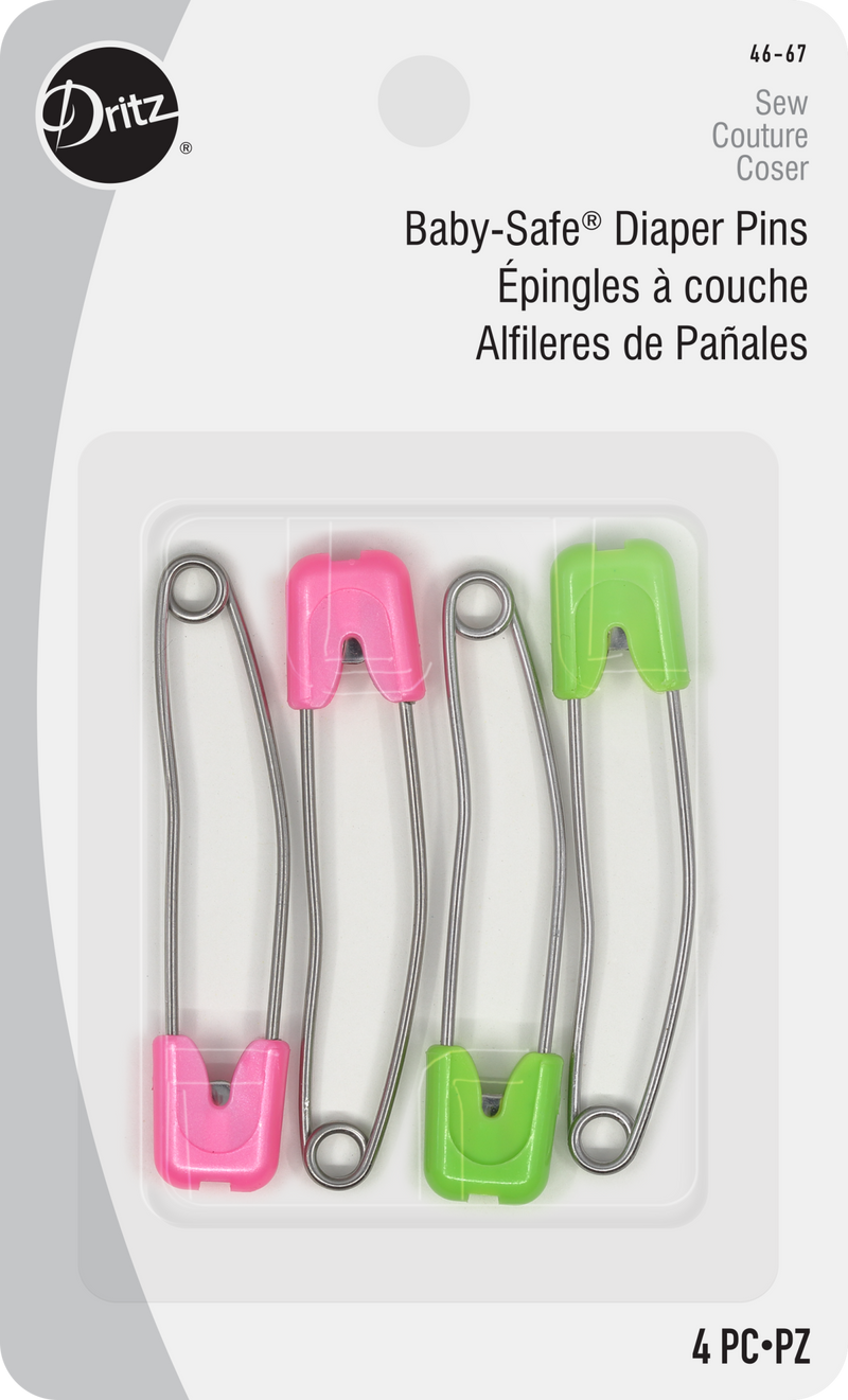 Cargue la imagen en el visor de la galería, 46-67|Dritz Bright Baby-Safe Diaper Pins, 4 Count, Assorted Colors