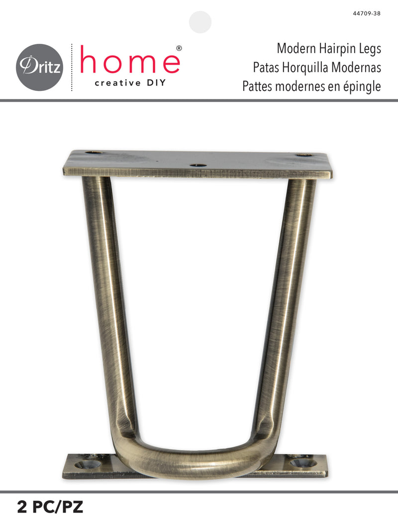 Load image into Gallery viewer, 44709-38|Dritz Modern Hairpin Legs, Antique Brass, 2 pc