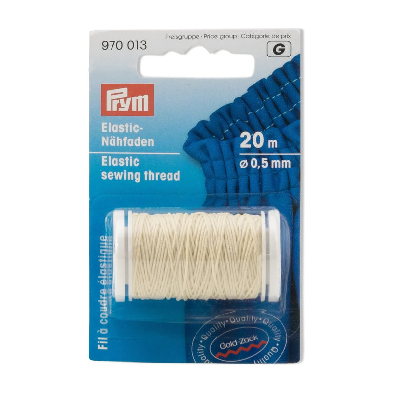 Load image into Gallery viewer, 970013|Prym Elastic Sewing Thread, Natural, 22 YD (20 M)
