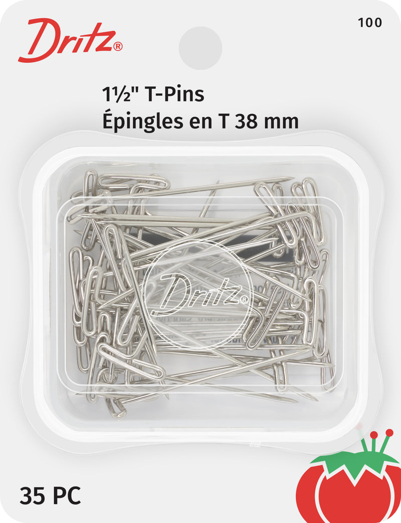Chargez l'image dans la visionneuse de la galerie, 100|Dritz 1-1/2" T-Pins, Nickel, 35 pc