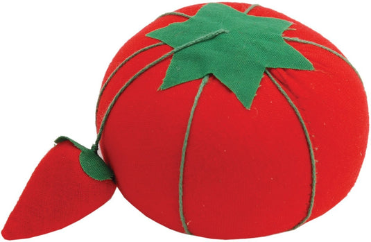 734|Dritz 2.75" Tomato Pin Cushion in Bulk, 24 Count, Red