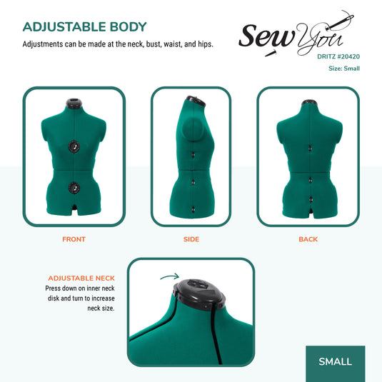 20420|Dritz Sew You Adjustable Dress Form, Small