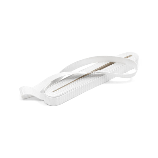 9532W|Dritz 1/2" White Braided Elastic, 4-1/2 yd