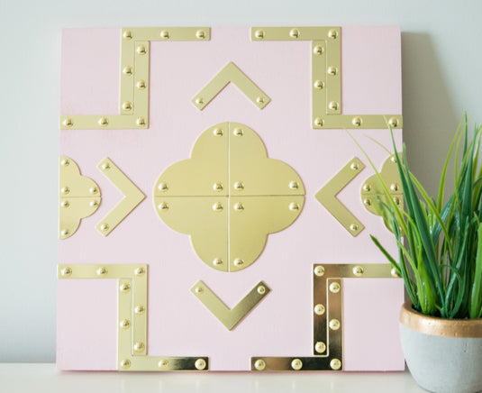 44788-35|Dritz Smooth Campaign Hardware Corners, Small, Brass, 4 pc