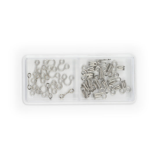 90-0-65|Dritz Hooks & Eyes, 14 pc, Nickel, Size 0