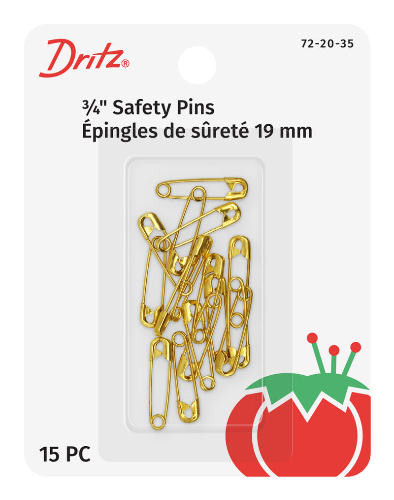 Chargez l'image dans la visionneuse de la galerie, 72-20-35|Dritz 3/4" Safety Pins, Gilt, 15 pc