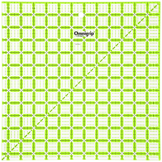 RN125|Omnigrid Omnigrip Neon Square Ruler, 12-1/2" x 12-1/2"