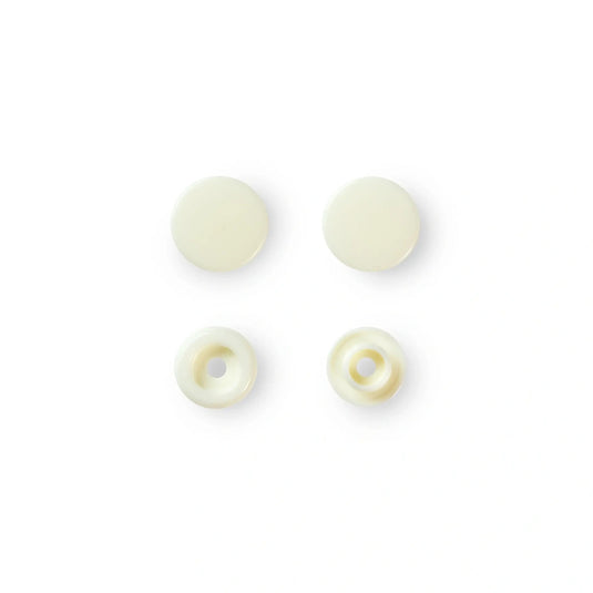 393122|Prym Non-Sew Color Snaps 12.4 mm, 30 pc, Pearl