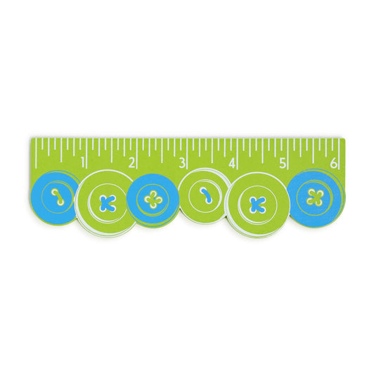 5117|Dritz 6" Wooden Ruler, Buttons