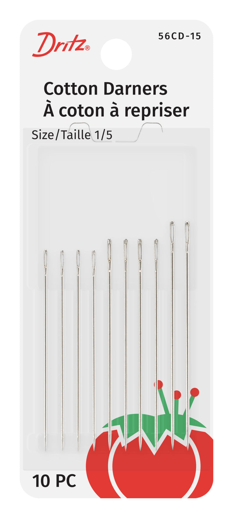 Load image into Gallery viewer, 56CD-15|Dritz Cotton Darner Hand Needles, Size 1/5, 10 pc