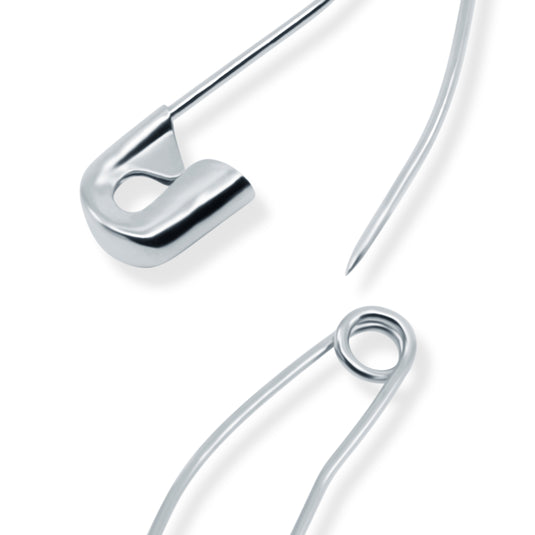 3032|Dritz 1-1/16" Curved Safety Pins, Nickel, 300 pc