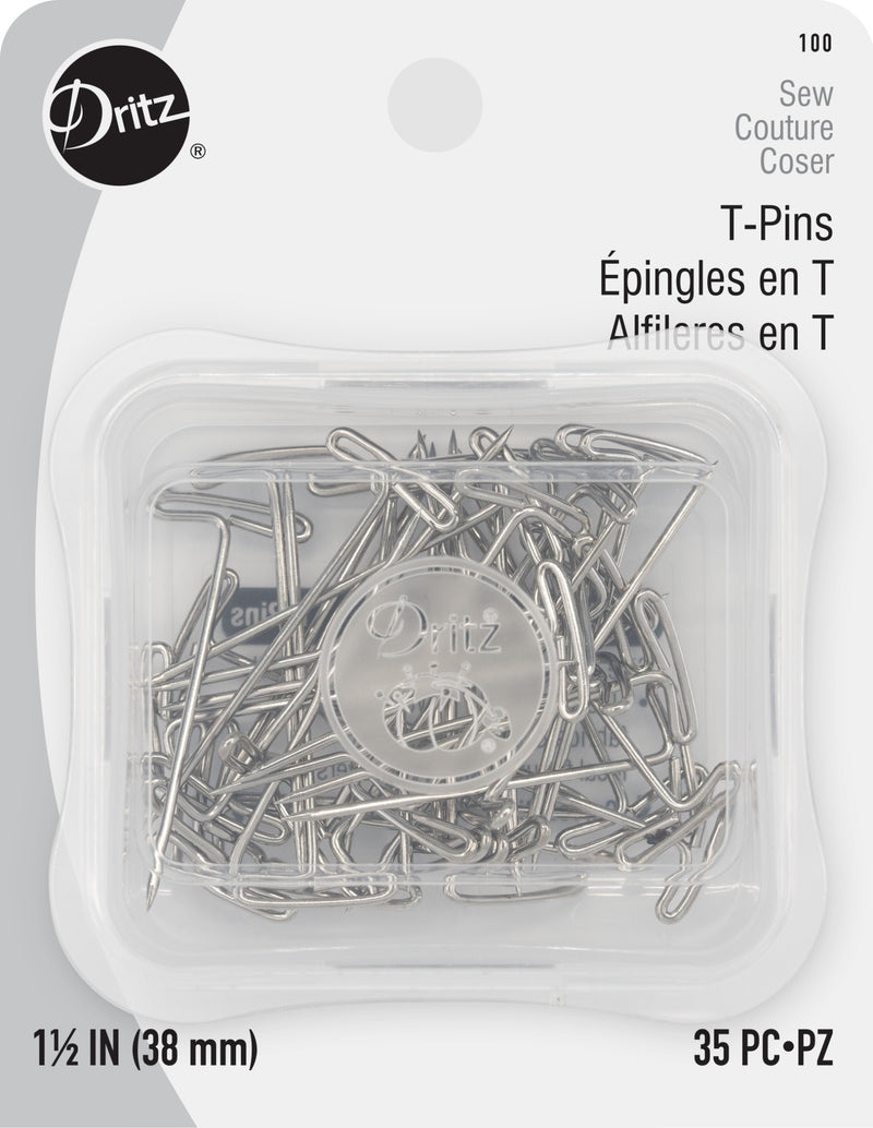 Chargez l'image dans la visionneuse de la galerie, 100|Dritz 1-1/2" T-Pins, Nickel, 35 pc