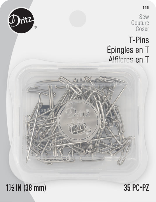 100|Dritz 1-1/2" T-Pins, Nickel, 35 pc