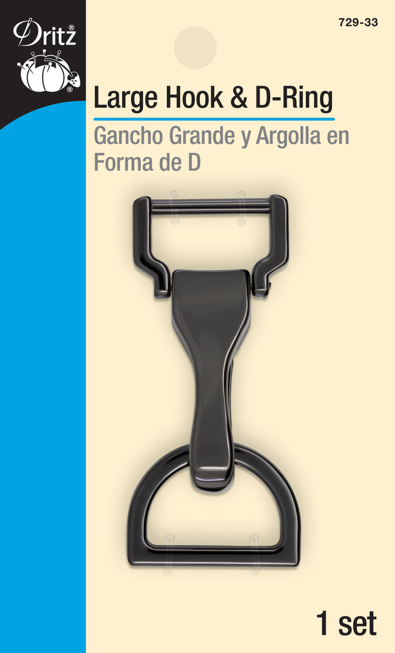Chargez l'image dans la visionneuse de la galerie, 729-33|Dritz Large Hook &amp; D-Ring, Gunmetal