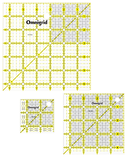 R2465|Omnigrid Square Ruler Value Pack (2-1/2