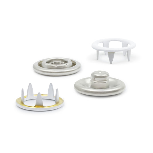 16-9|Dritz 7/16" Snap Fasteners, 7 Sets, White
