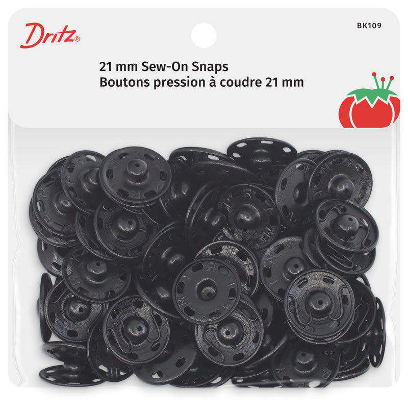 Load image into Gallery viewer, BK109|Dritz Sew-On Snaps, 48 Sets, Size 10, Black
