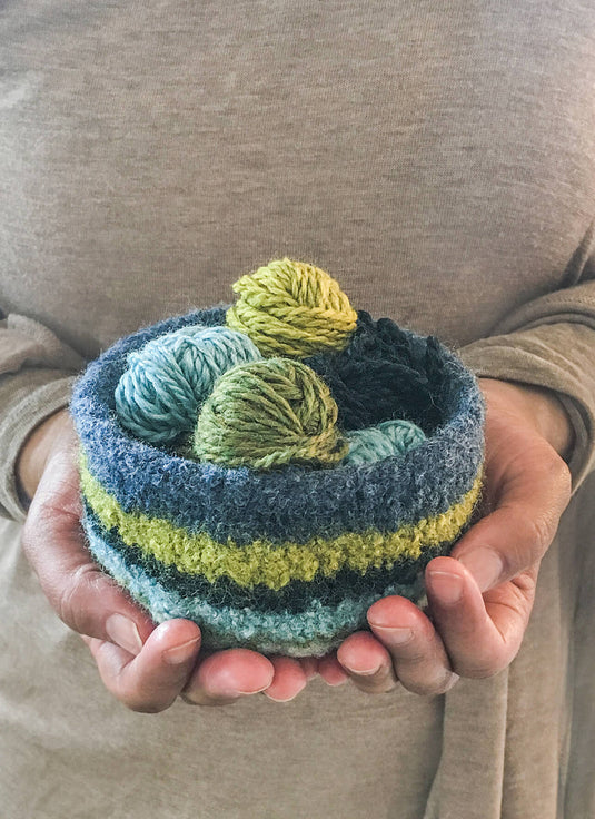 BSF-202005|Blue Sky Fibers Fairmont Felted Bowls Pattern, Free PDF Pattern