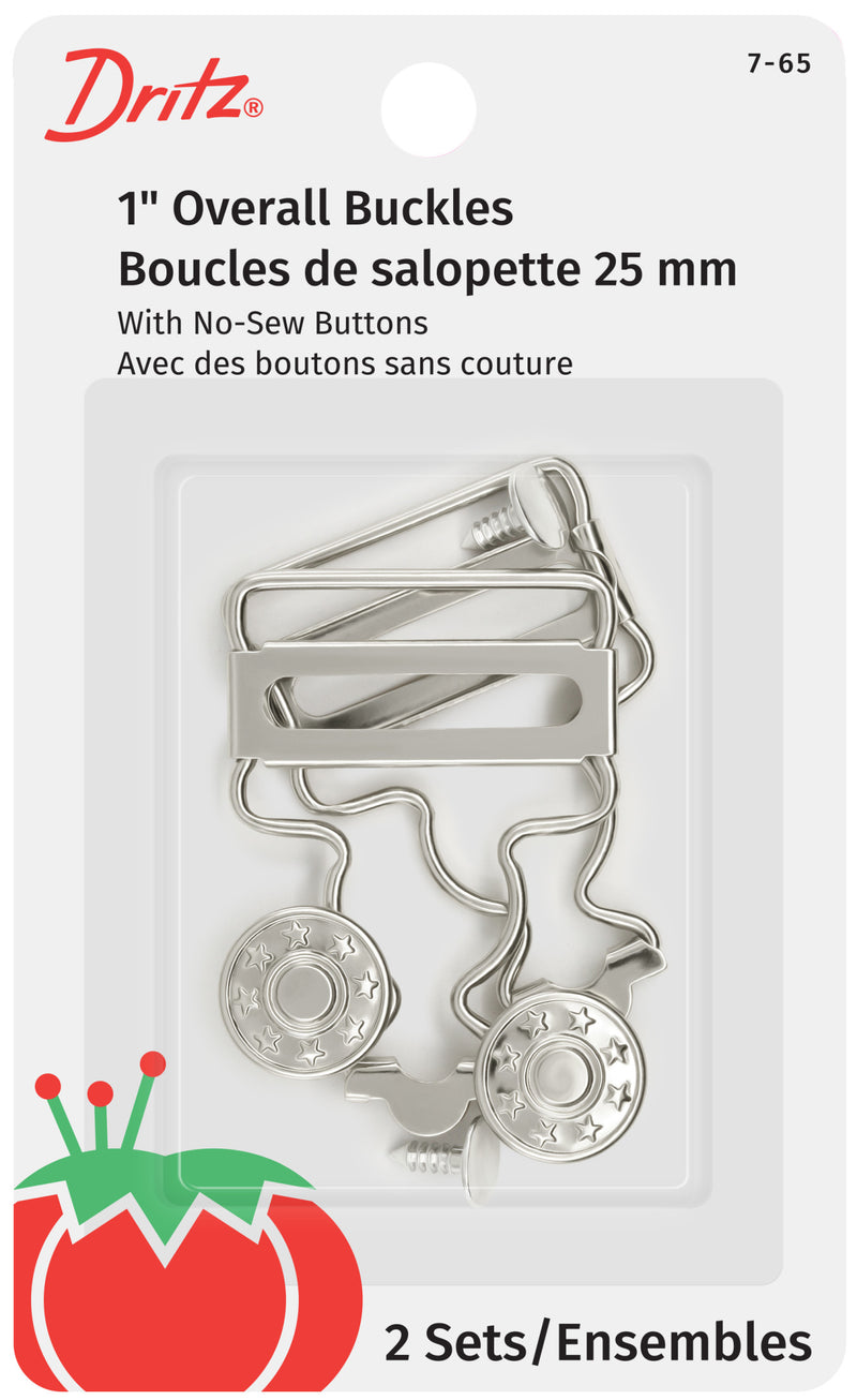 Load image into Gallery viewer, 7-65|Dritz Overall Buckles with No-Sew Buttons