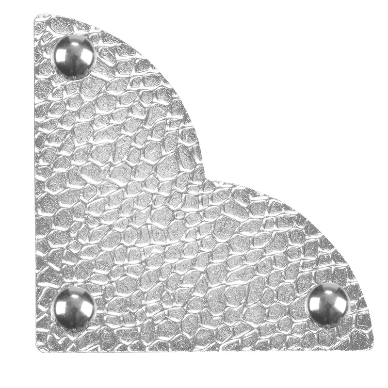Load image into Gallery viewer, 44799-65|Dritz Textured Quatrefoil Corners, Large, Nickel, 4pc