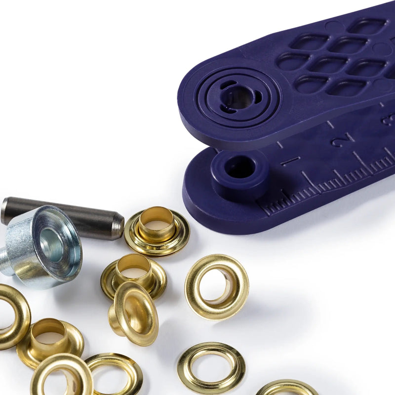 Chargez l'image dans la visionneuse de la galerie, 542411|Prym Eyelet with Washers, brass, 5mm, gold