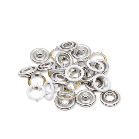 16-9|Dritz 7/16" Snap Fasteners, 7 Sets, White