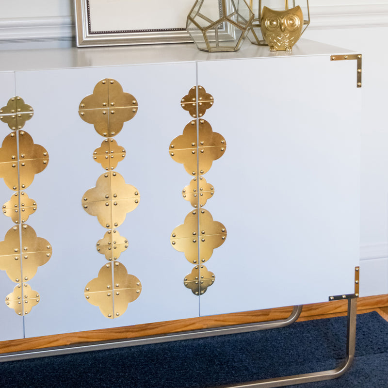 Chargez l'image dans la visionneuse de la galerie, 44789-35|Dritz Smooth Campaign Hardware Corners, Large, Brass, 4 pc
