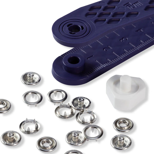 390100|Prym JERSEY  8 mm silver with tools 10pc
