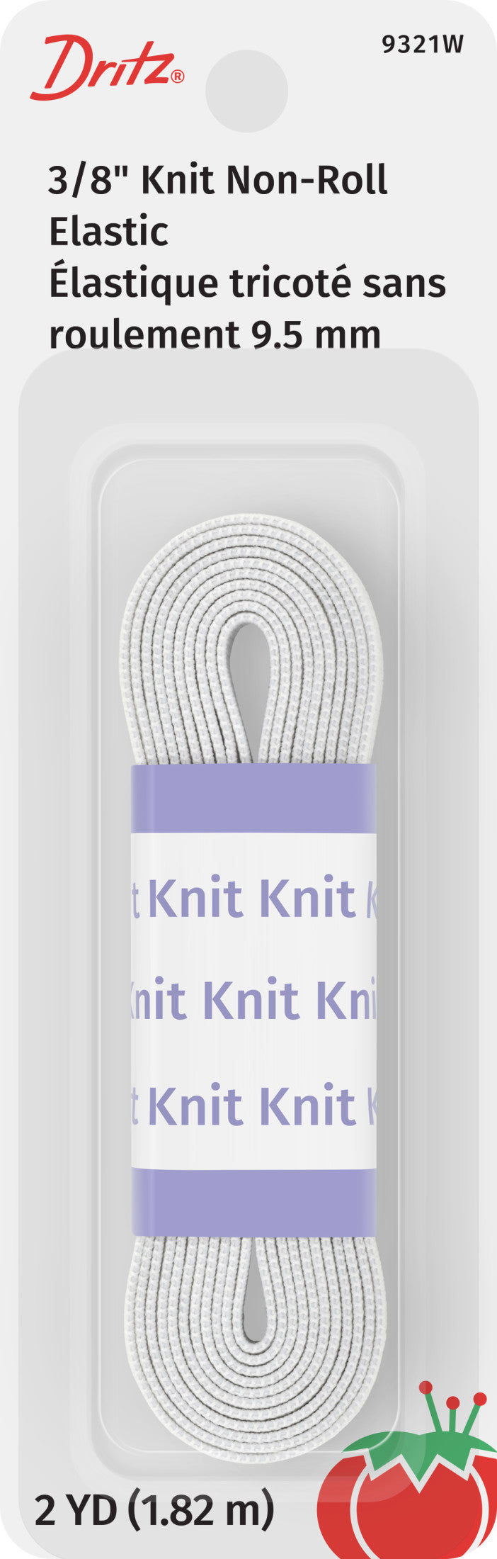 Load image into Gallery viewer, 9321W|Dritz 3/8" Knit Non-Roll Elastic, White, 2 yd
