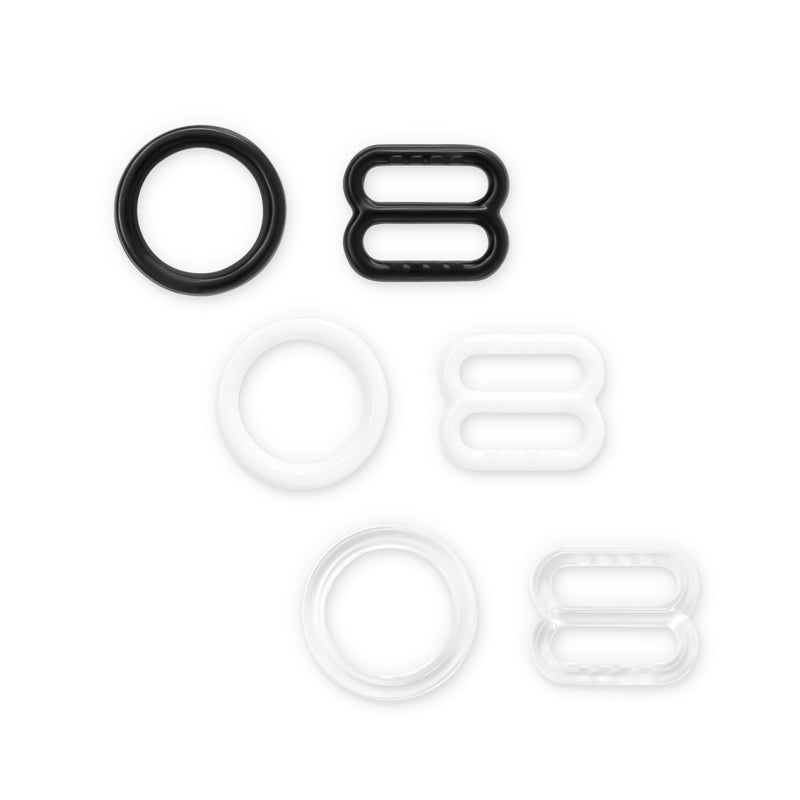 Load image into Gallery viewer, 56694-66|Dritz 3/8" Lingerie Strap Slides &amp; Rings, Assorted, 3 Sets