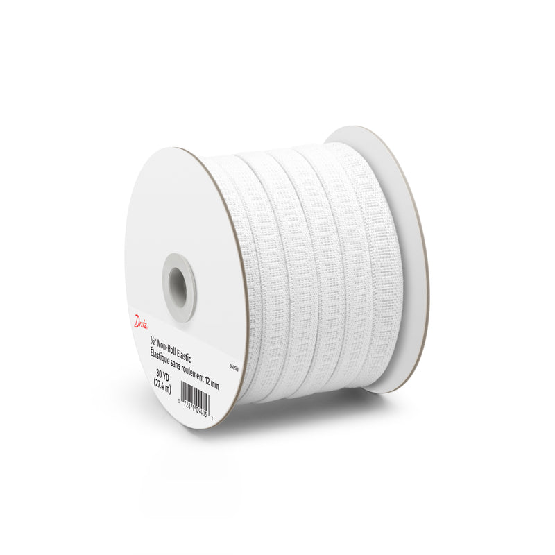 Load image into Gallery viewer, 9405W|Dritz 1/2" Ribbed Non-Roll Elastic, White, 30 yd
