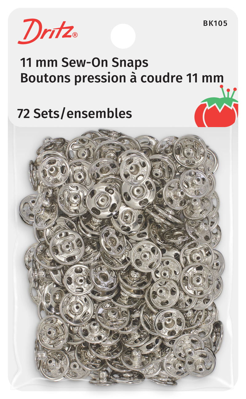 Load image into Gallery viewer, BK105|Dritz Sew-On Snaps, 72 Sets, Size 1, Nickel
