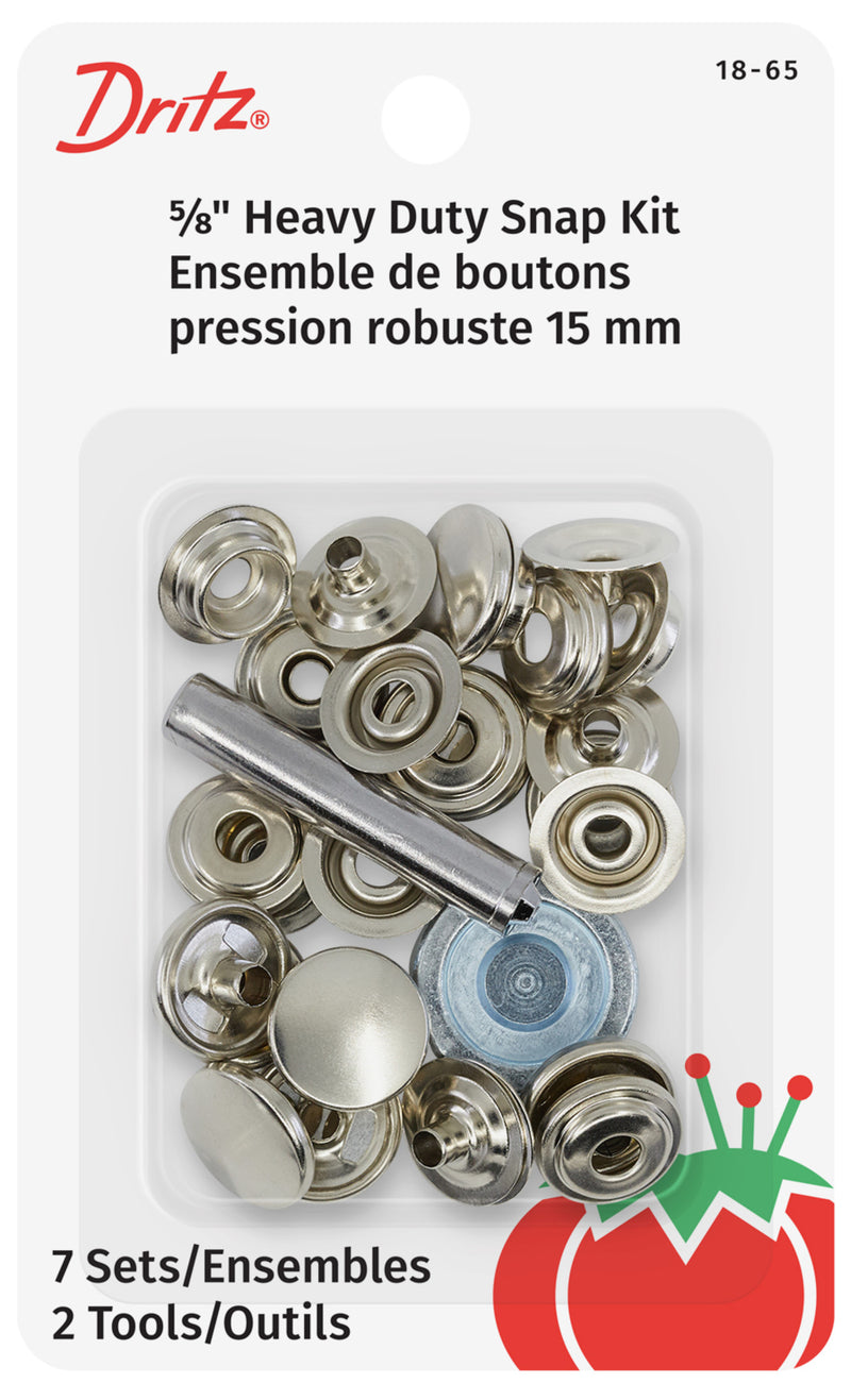 Cargue la imagen en el visor de la galería, 18-65|Dritz Heavy Duty Snap Fastener Kit, 7 Sets, Nickel