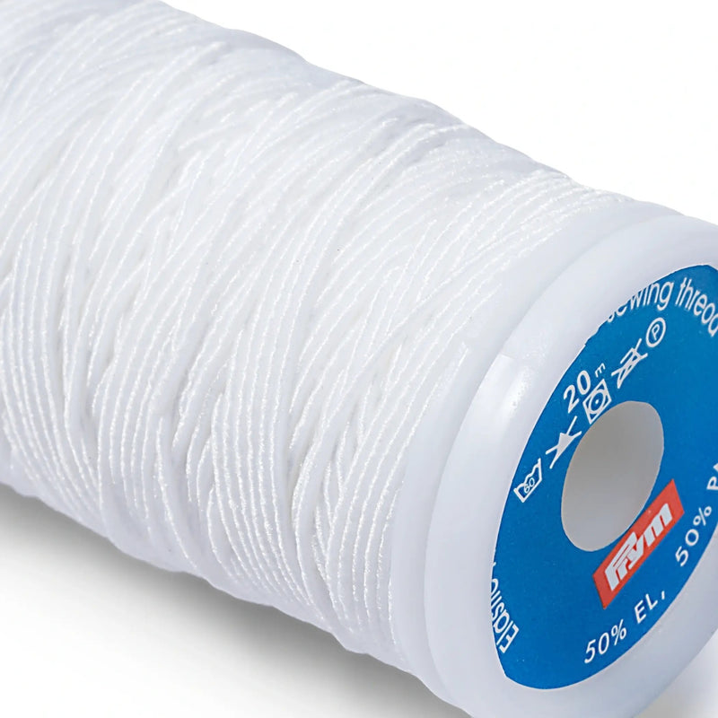 Load image into Gallery viewer, 970026|Prym Elastic Sewing Thread, White, 22 YD (20 M)
