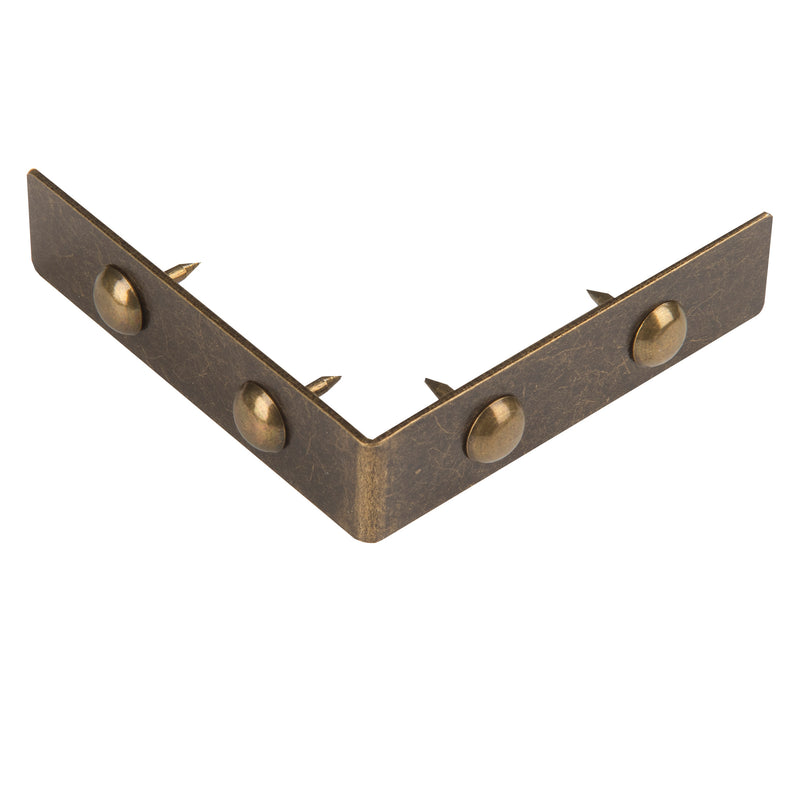 Chargez l'image dans la visionneuse de la galerie, 44790-38|Dritz Smooth Right Angle Corners, Small, Antique Brass, 4 pc