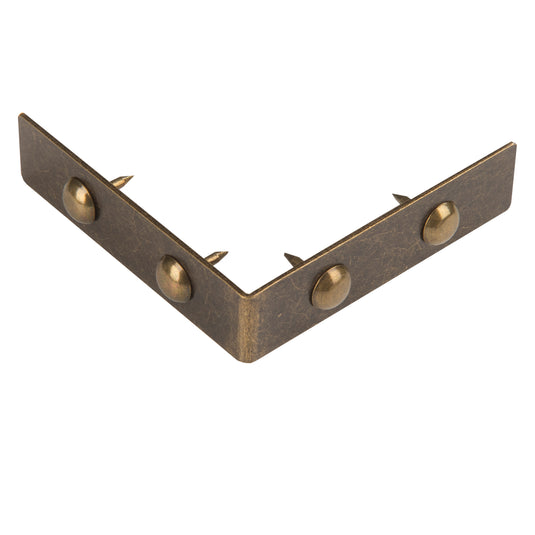 44790-38|Dritz Smooth Right Angle Corners, Small, Antique Brass, 4 pc