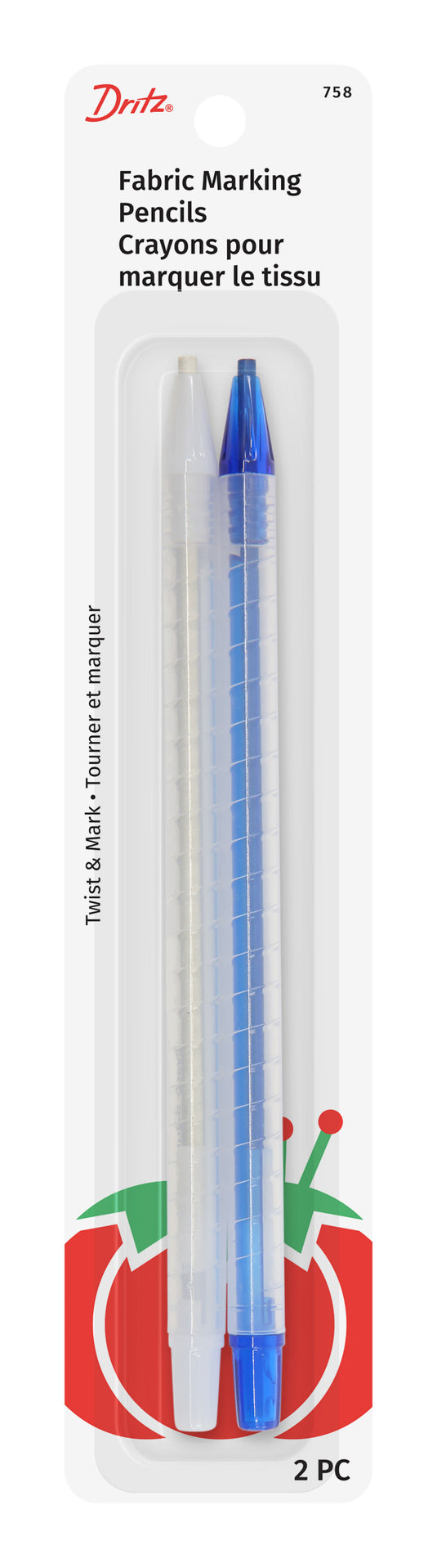 758|Dritz Fabric Marking Pencils, 2 pc