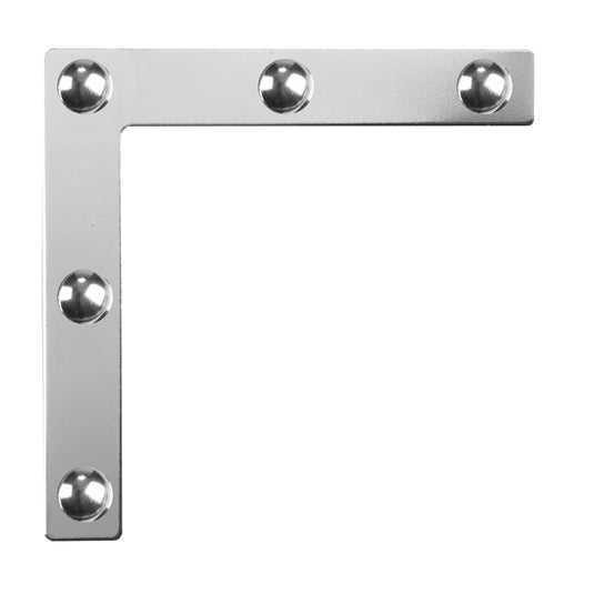 44789-65|Dritz Smooth Campaign Hardware Corners, Large, Nickel, 4 pc