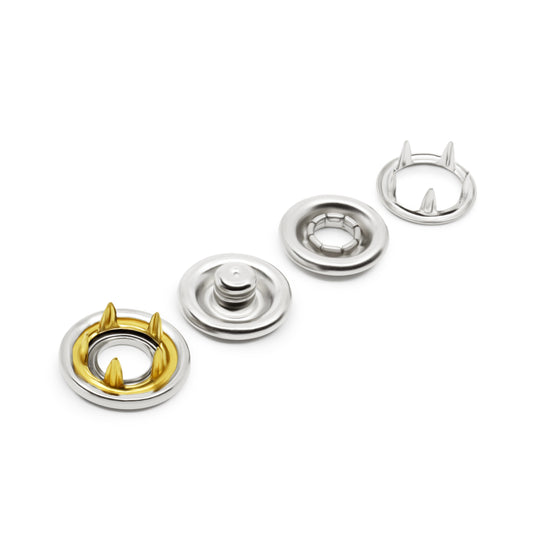 127-S-65|Dritz Decorative Snap Fasteners, 12 Sets, Nickel