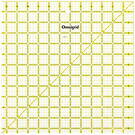 R125|Omnigrid Square Ruler, 12-1/2" x 12-1/2"