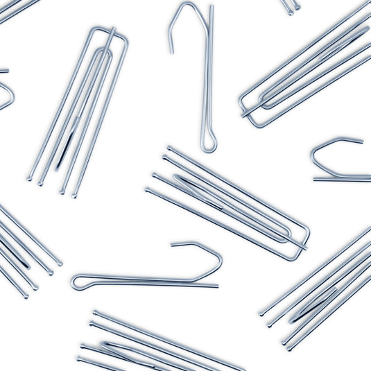44324|Dritz Long Neck Pleater Hooks, Silver, 14 pc