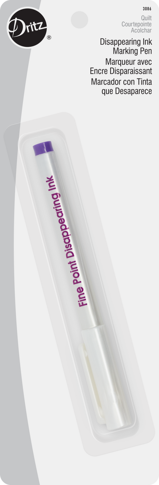 3086|Dritz Disappearing Ink Marking Pen, Fine Point, Purple