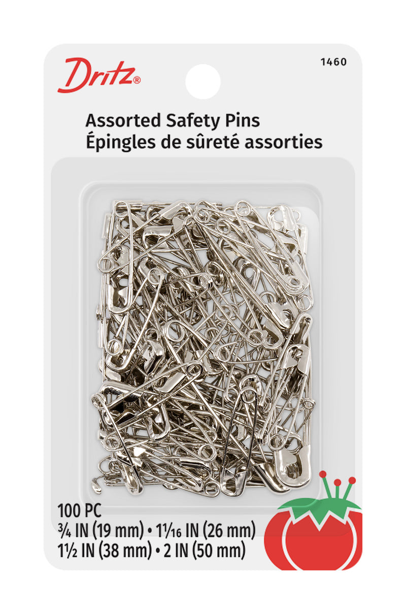 Load image into Gallery viewer, 1460|Dritz Safety Pins, Assorted Sizes, Nickel, 100 pc
