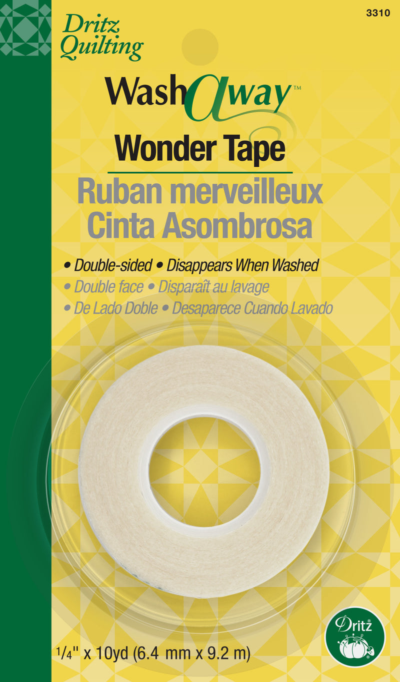 Chargez l'image dans la visionneuse de la galerie, 3310|Dritz Wash-A-Way Wonder Tape, Double-Sided, 1/4" x 1-Yards, 1 Roll, White