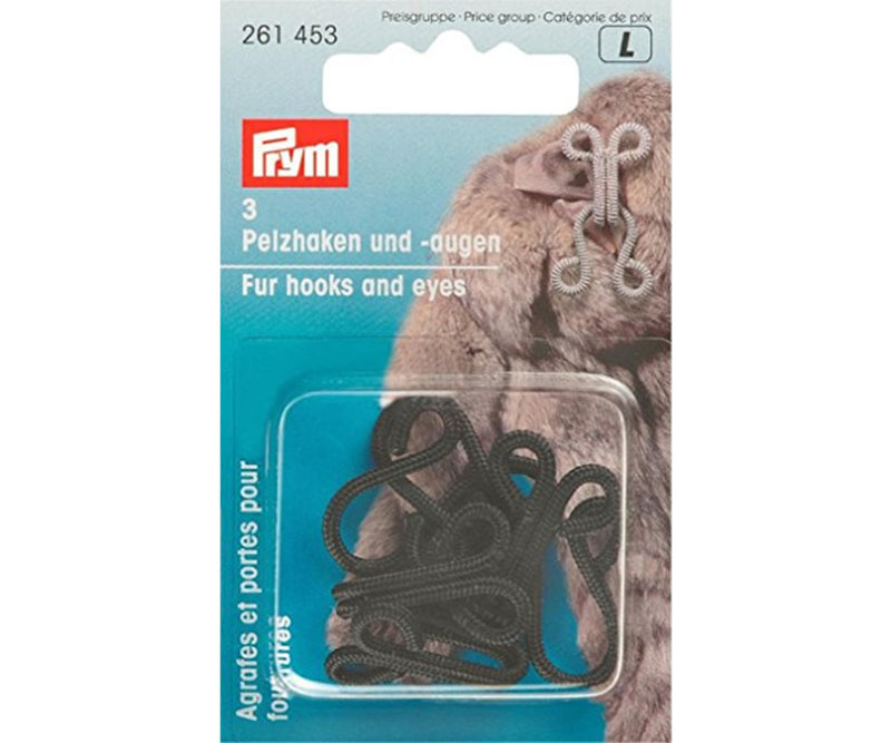 Load image into Gallery viewer, 261453|Prym Fur Hooks &amp; Eyes, Black, 3 PC