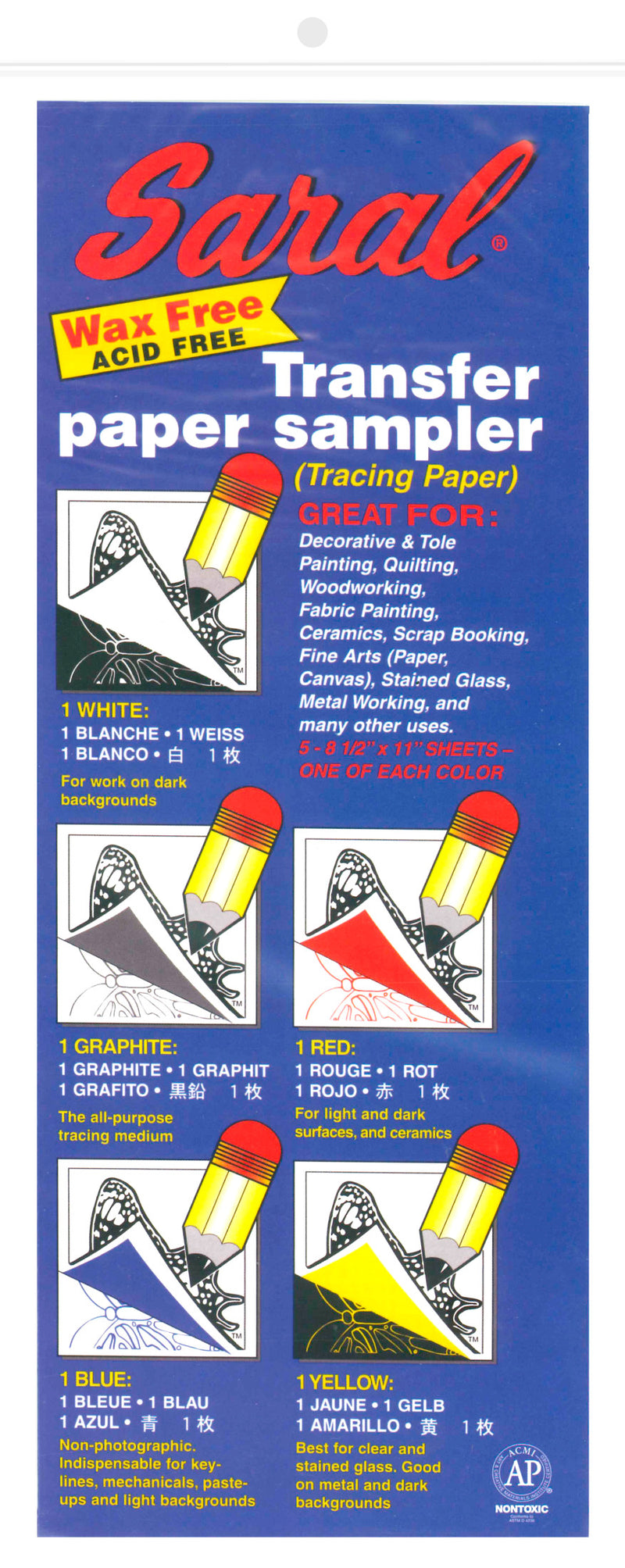Cargue la imagen en el visor de la galería, SRL10|Dritz Saral Transfer Paper, Assorted, 5 pc