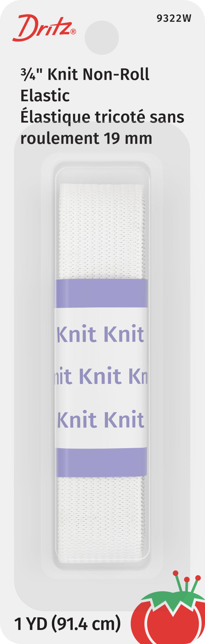 Chargez l'image dans la visionneuse de la galerie, 9322W|Dritz 3/4" Knit Non-Roll Elastic, White, 1 yd