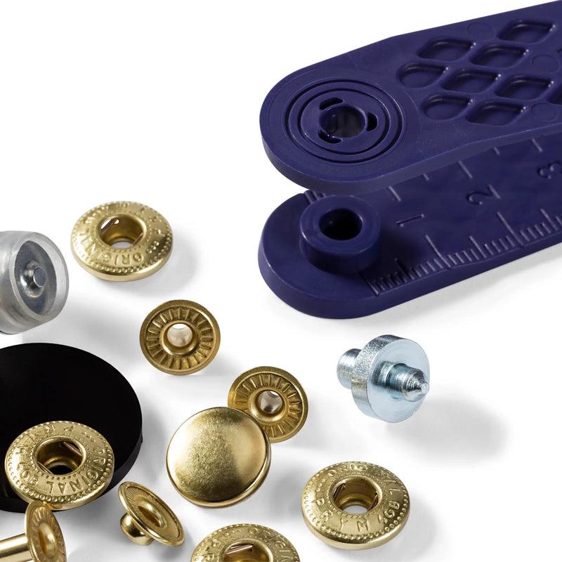 Cargue la imagen en el visor de la galería, 390332|Prym ANORAK 12 mm gold with tools 10pc